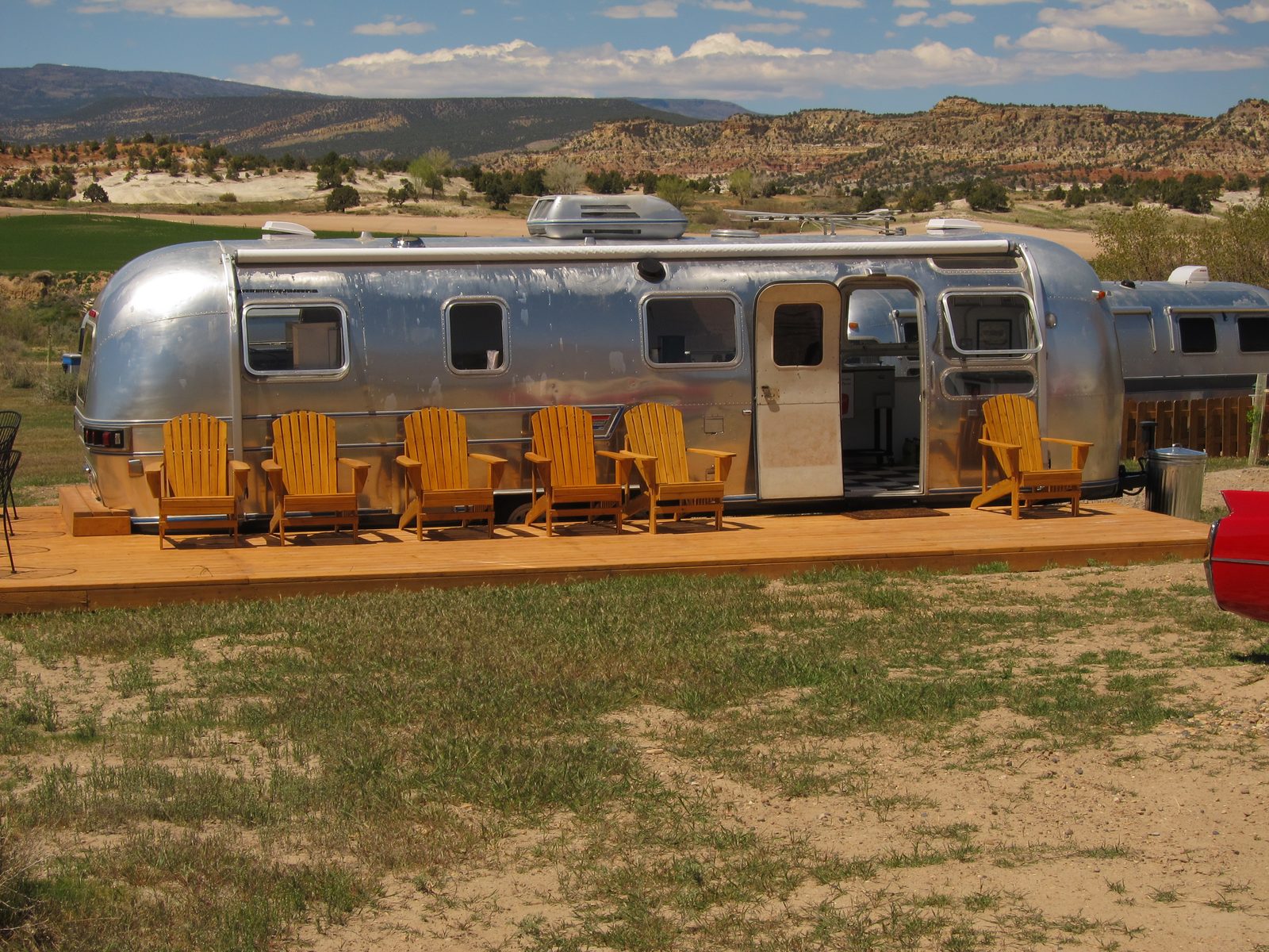 One of the typical Airstreams for rent for the night.  Air-conditioning?